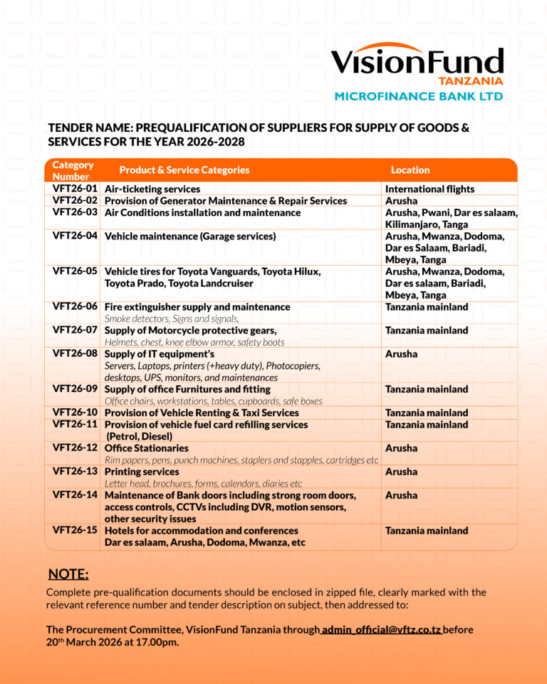 PREQUALIFICATION OF SUPPLIERS FOR SUPPLY OF GOODS & SERVICES FOR THE YEAR 2026-2028 image2